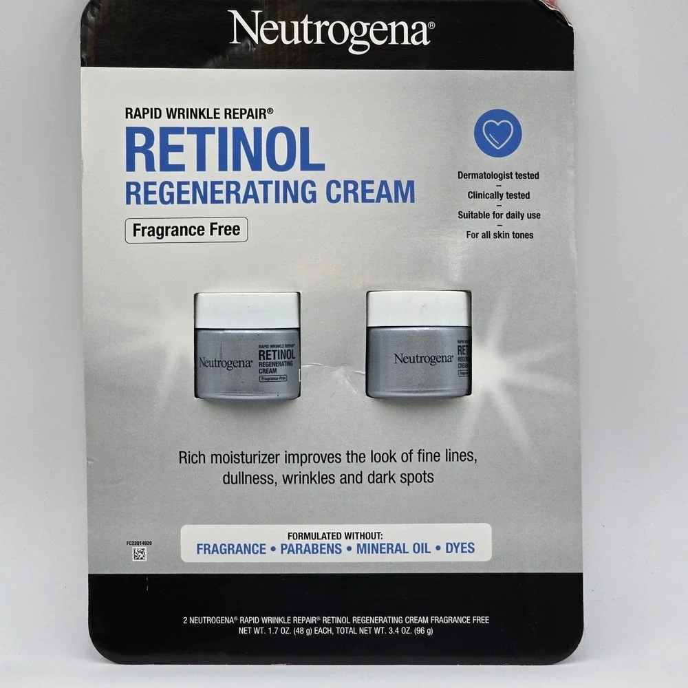 Neutrogena Rapid Wrinkle Repair Retinol Regenerating Cream 1.7 fl oz, 2-pack - Picture 1 of 12